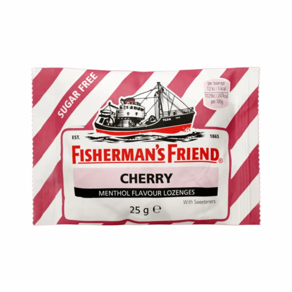 Fisherman’s Friend Cherry Menthol Lozenges UK fruity cooling flavour