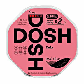 DOSH Cola 9mg nicotine pouches UK cola flavour air pouch slim format