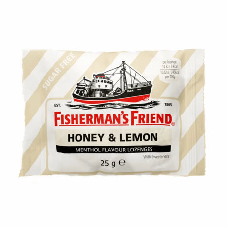 Fisherman’s Friend Honey and Lemon Menthol Lozenges UK smooth citrus cooling flavour