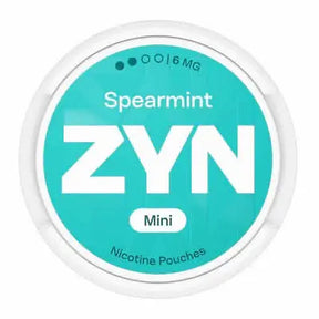 ZYN Spearmint 6mg nicotine pouches with smooth spearmint and refreshing mint flavour